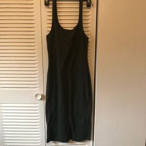 Green dress perfect with a denim jacket!